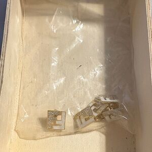 Gold and Silver Initial Earrings